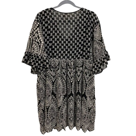 ANTHROPOLOGIE Akemi+Kin Brooke Embroidered Eyelet Dress w/Kimono Sleeve - Size 2 - Picture 12 of 13